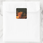 Aardewerk, fles en klompen door Vincent van Gogh Vierkante Sticker (Tas)