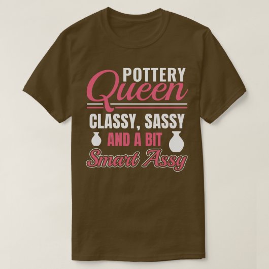Aardewerk Grappige Potter Vrouwen Klei Oven T-shirt (Design voorkant)