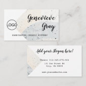 Aardewerk Handgemaakt Modern kalligrafie Script Lo Visitekaartje (Voorkant / Achterkant)