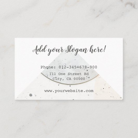 Aardewerk Handgemaakt Modern kalligrafie Script Lo Visitekaartje (Achterkant)