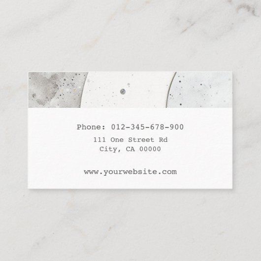 Aardewerk Handgemaakt Modern Minimalistisch Abstra Visitekaartje (Achterkant)