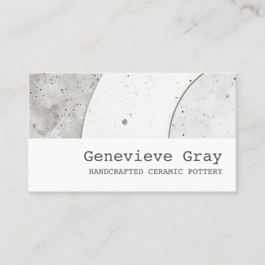 Aardewerk Handgemaakt Modern Minimalistisch Abstra Visitekaartje (Voorkant)