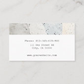 Aardewerk handgemaakt moderne minimalistische text visitekaartje (Achterkant)