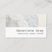 Aardewerk handgemaakt moderne minimalistische text visitekaartje (Voorkant)