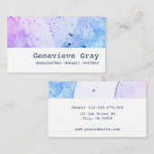 Aardewerk handgemaakt moderne schone textuur ombre visitekaartje (Voorkant / Achterkant)