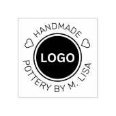 Aardewerk Handgemaakte Business Curved tekst Rubberstempel (Afrduk)