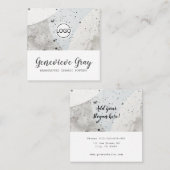 Aardewerk handgemaakte moderne beton Logo Sjabloon Vierkante Visitekaartje (Voorkant / Achterkant)