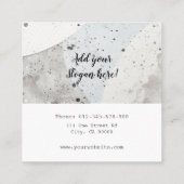 Aardewerk handgemaakte moderne beton Logo Sjabloon Vierkante Visitekaartje (Achterkant)