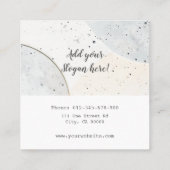 Aardewerk handgemaakte moderne beton Logo Sjabloon Vierkante Visitekaartje (Achterkant)