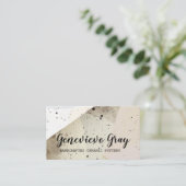 Aardewerk Handgemaakte Moderne Kalligrafie Script Visitekaartje (Staand voorkant)