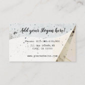 Aardewerk Handgemaakte Moderne Kalligrafie Script Visitekaartje (Achterkant)