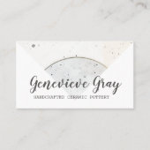 Aardewerk Handgemaakte Moderne Kalligrafie Script  Visitekaartje (Voorkant)