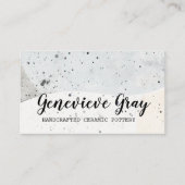 Aardewerk Handgemaakte Moderne Kalligrafie Script  Visitekaartje (Voorkant)
