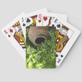 Aardewerk in de tuinbouwkaarten speelkaarten
