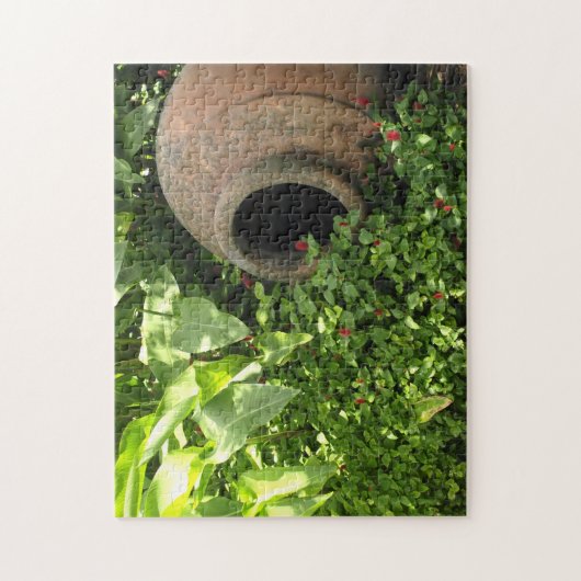 Aardewerk in de tuinpuzzel legpuzzel (Verticaal)