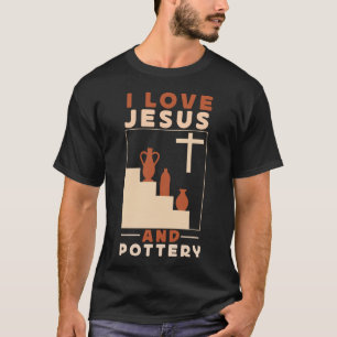 Aardewerk keramiek Ik hou van Jezus en aardewerk J T-shirt