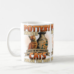 Aardewerk Lost Meeste Van Mijn Problemen Kattenlie Koffiemok