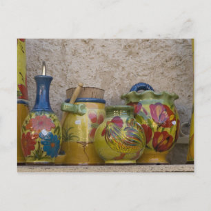 Aardewerk, Moustiers-Sainte-Marie, Provence, Briefkaart