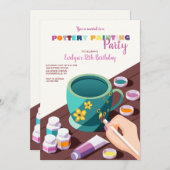 Aardewerk Schilderfeest Kaart (Voorkant / Achterkant)