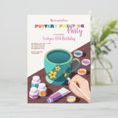 Aardewerk schilderij partij kaart (Staand voorkant)