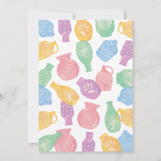 Aardewerk schilderij partij uitnodiging (Achterkant)