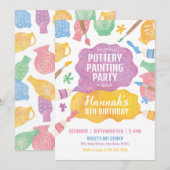 Aardewerk schilderij partij uitnodiging (Voorkant / Achterkant)
