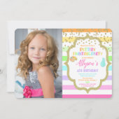 Aardewerk schilderij verf verjaardag regenboog fot kaart (Voorkant)