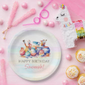 Aardewerk schilderij verjaardagsfeestje papieren bordje (Feest)