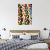 Aardewerk te koop op de markt canvas afdruk (Insitu (Slaapkamer))