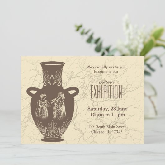 Aardewerk tentoonstelling kaart (Staand voorkant)