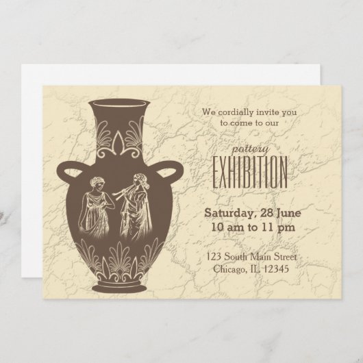Aardewerk tentoonstelling kaart (Voorkant / Achterkant)