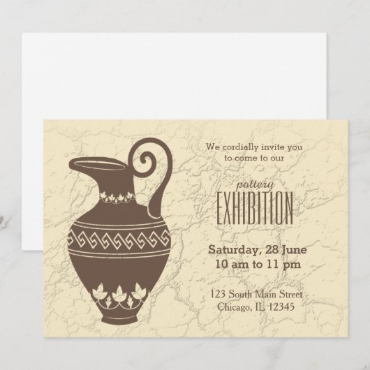Aardewerk tentoonstelling kaart (Voorkant / Achterkant)