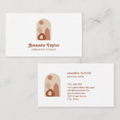 Aardewerk Vaas Keramiek Interieur Design Home Deco Visitekaartje (Voorkant / Achterkant)