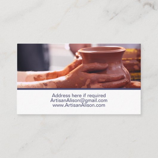 Aardewerk Visitekaartje (Achterkant)