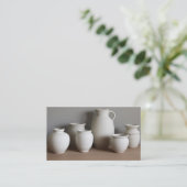 Aardewerkkunstenaar Antiek Visitekaartje (Staand voorkant)