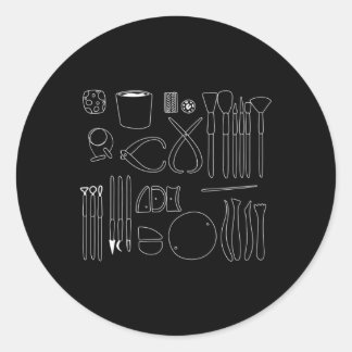 Aardewerktuigen voor keramische klei ronde sticker