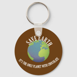 aardezee is de enige planeet met chocolade sleutelhanger