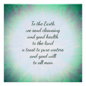 Aardezegening Perfect Poster (Voorkant)