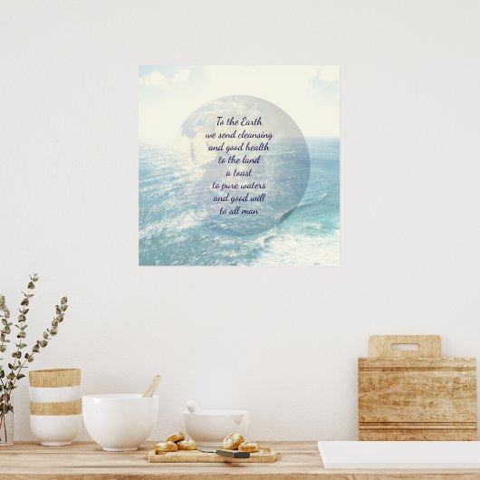 Aardezegening Poster (Keuken)