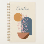 Aardge Abstracte geometrische botanische gepersona Planner<br><div class="desc">Aardbevende Abstracte geometrische botanische art,  gepersonaliseerde planner</div>