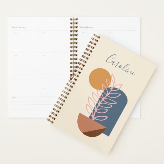 Aardge Abstracte geometrische botanische gepersona Planner (Display)