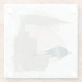 Aardgebaren - Grijs en Groen Glazen Onderzetter (Achterkant)