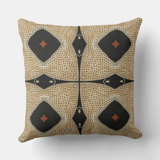 Aardgebonden elegantie Gooi Kussen (Achterkant)