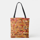 Aardgebonden geometrisch patroon tote bag (Achterkant)