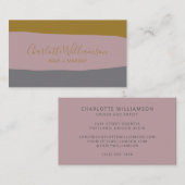 Aardgedempt organisch kleurrijk modern creatief visitekaartje (Voorkant / Achterkant)