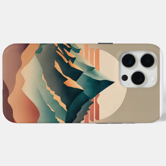 Aardgetinte Waterverf met zon Case-Mate iPhone Case (Achterkant (horizontaal))