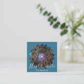 Aardgodin Mandala Vierkante Visitekaartje (Staand voorkant)