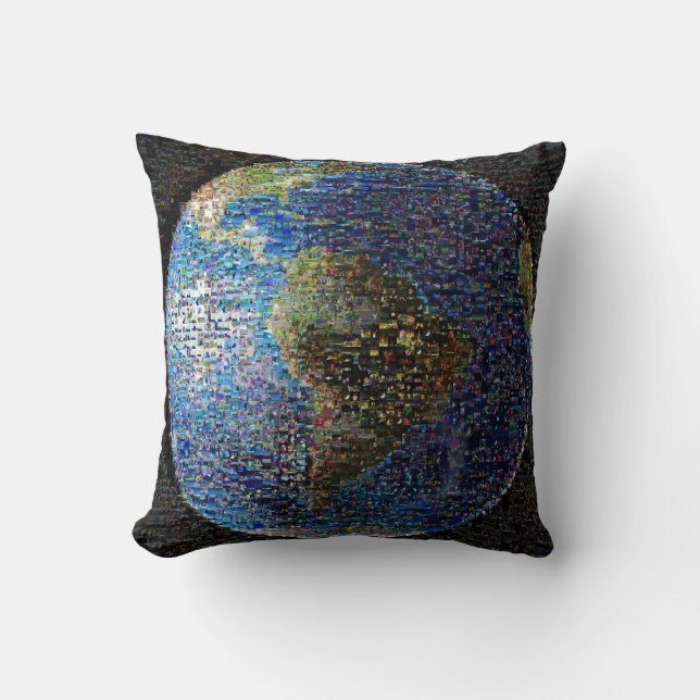 aardgolfcollage kussen (Voorkant)