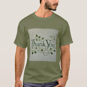 Aardgroen Bedankt Mannen Tshirt