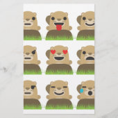 aardhog emojis briefpapier (Voorkant)